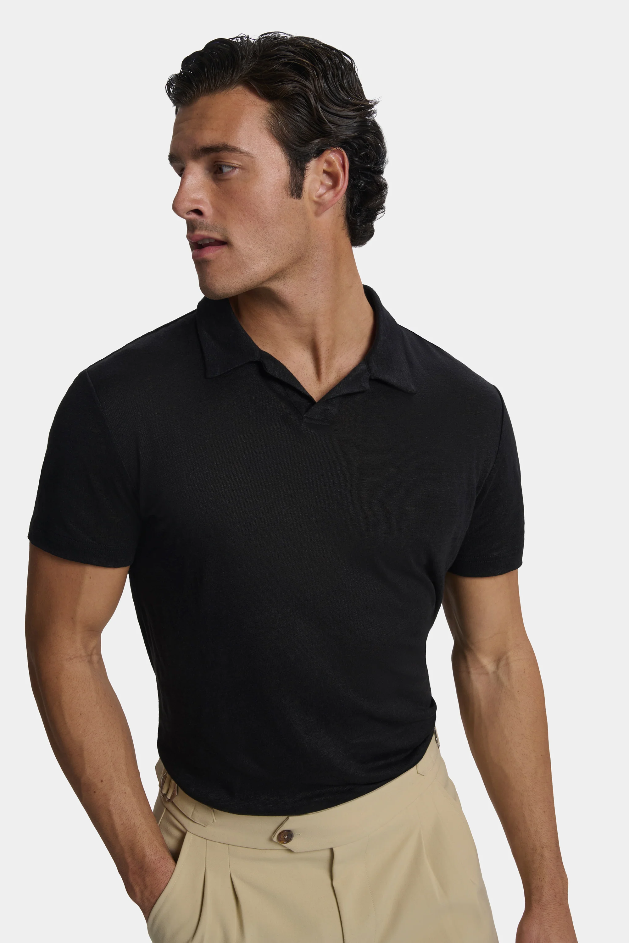 THE CLASSIC LINEN SLIM POLO - Image 4
