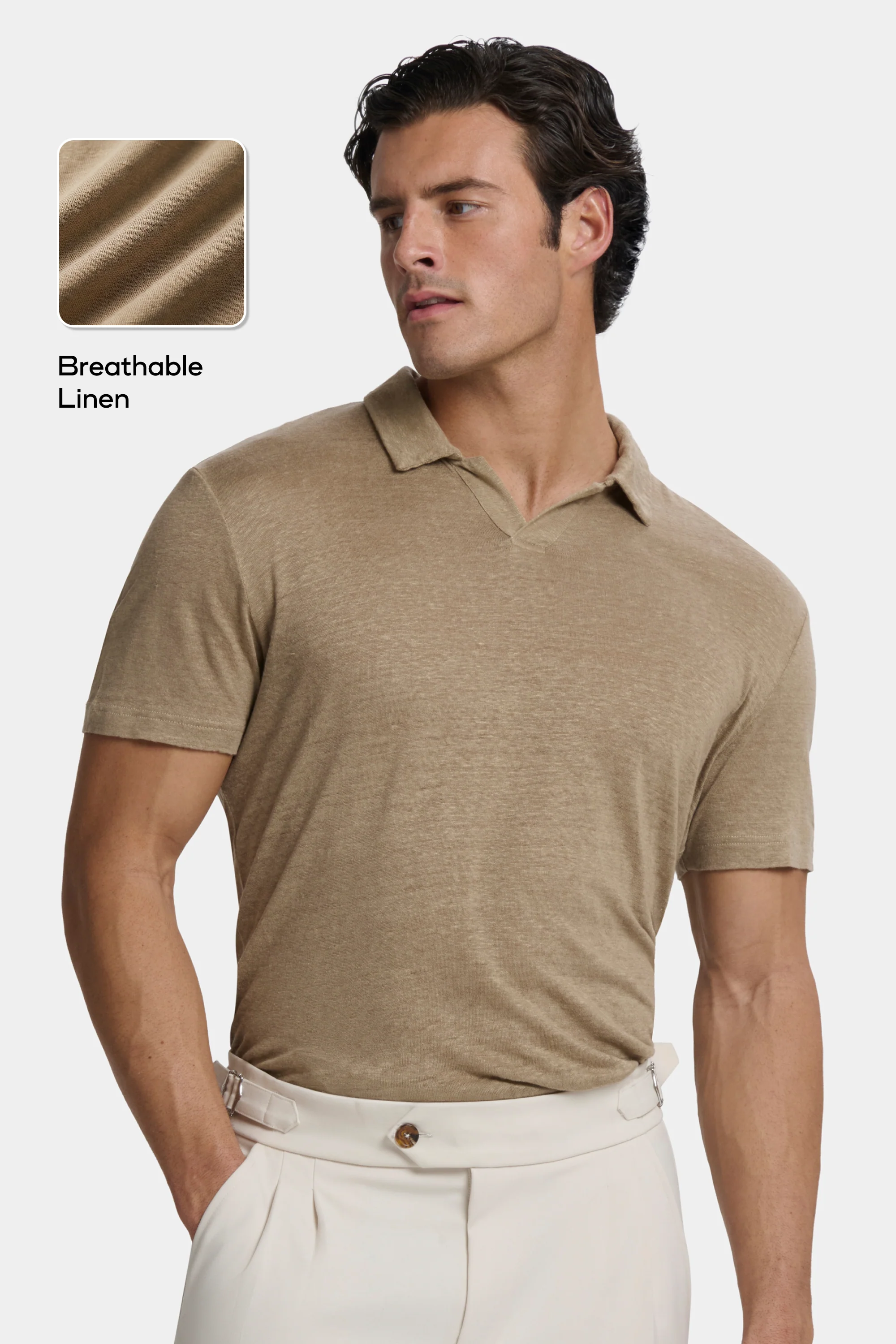 THE CLASSIC LINEN SLIM POLO - Image 7