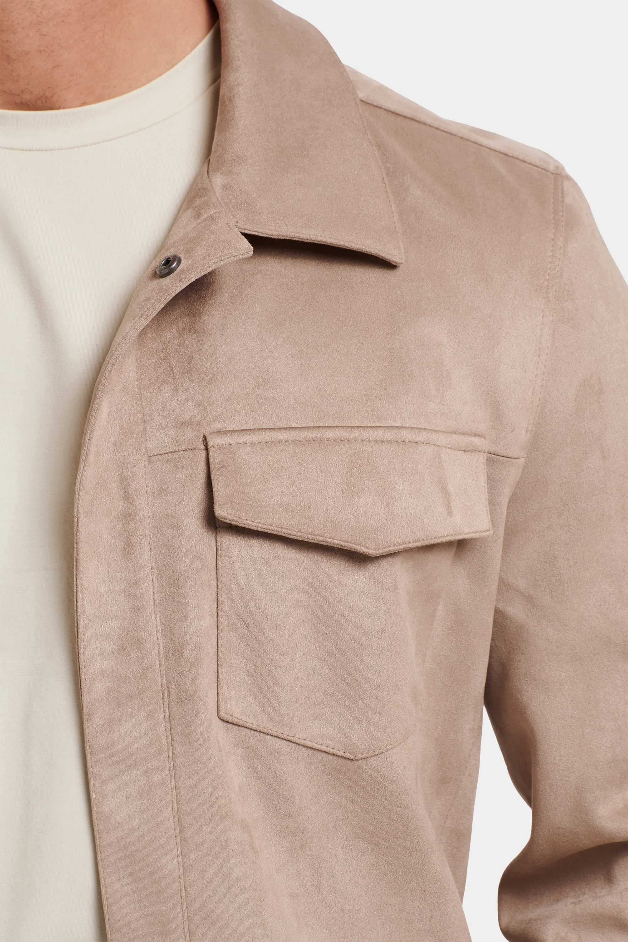 THE PIO FAUX SUEDE OVERSHIRT - Image 2
